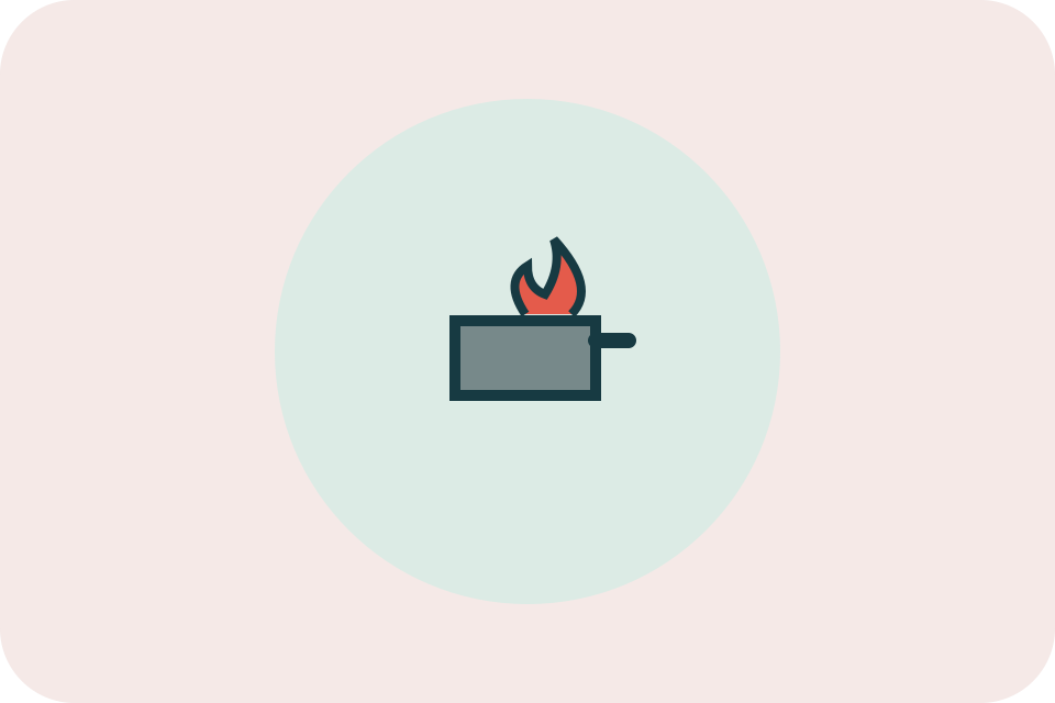 Symbolbild: Fett- oder Küchenbrand